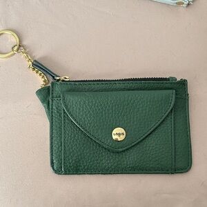 Lodis Forest Green Leather Card Wallet